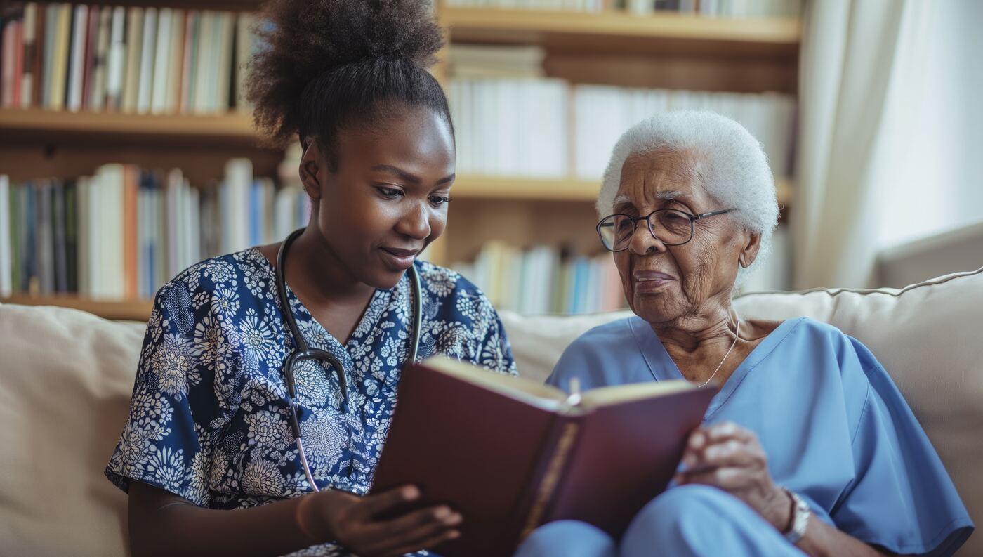Caregiver providing support and companionship
